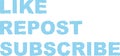 `Like, Repost, Subscribe` typography